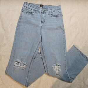 Lee Light Blue Distressed Women Jeans